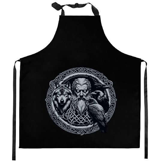 Viking Warrior Man Odin Thor Norman Walhalla Kitchen Aprons
