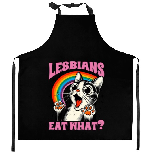 Lesbians Eat What Cat Kitchen Aprons