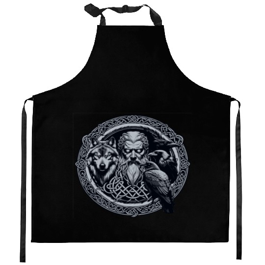 Viking Warrior Man Odin Thor Norman Walhalla Kitchen Aprons
