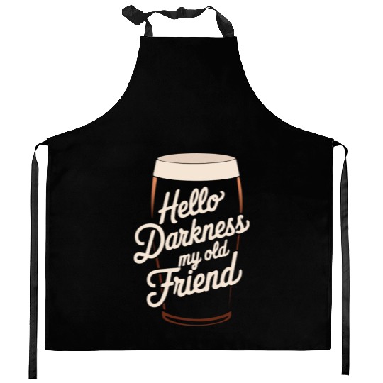 Hello Darkness My Old Friend Kitchen Aprons