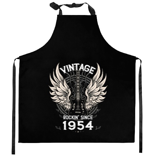 Vintage Rockin' Since 1954, 71 Years of Retro Cool Kitchen Aprons