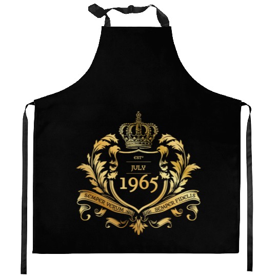 60th birthday Semper Verum - Established 08/1965 Kitchen Aprons