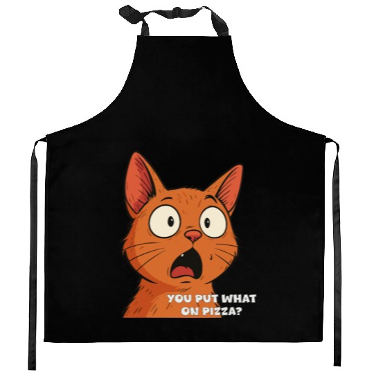 Funny Shocked Cat Meme Kitchen Aprons