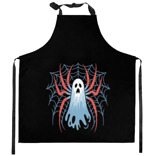 Ghost Spider Scream Kitchen Aprons