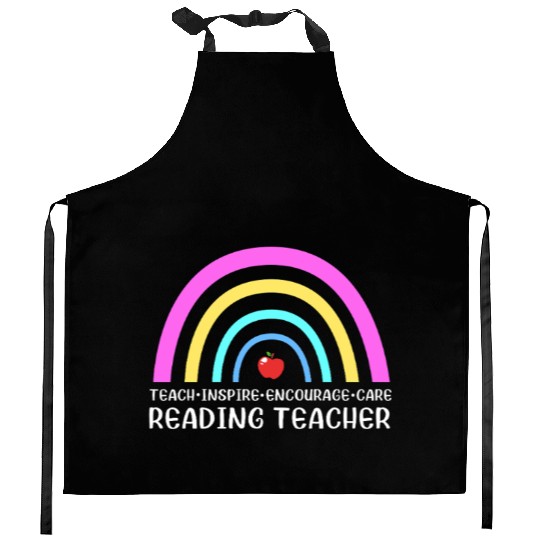 Reading Teacher Literature Book Library Kitchen Aprons