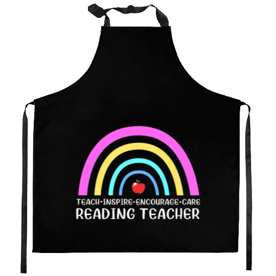 Reading Teacher Literature Book Library Kitchen Aprons