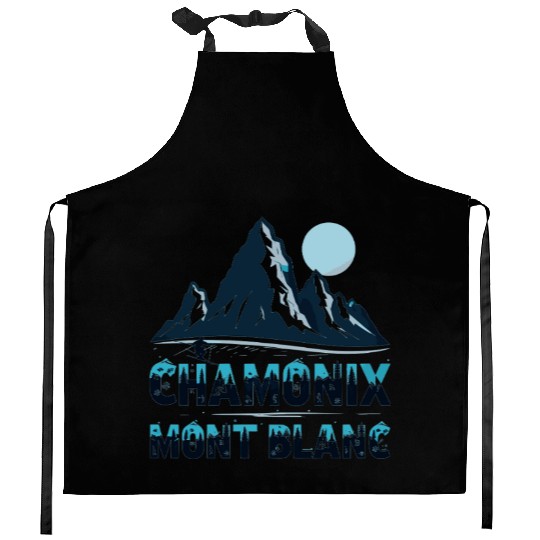 Chamonix Mont Blanc Snowboard France Kitchen Aprons