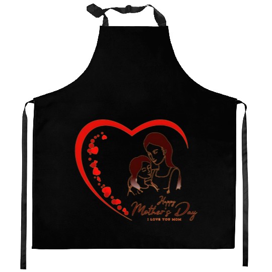 Mother & Daughter Love Heart Mother’s Day Kitchen Aprons