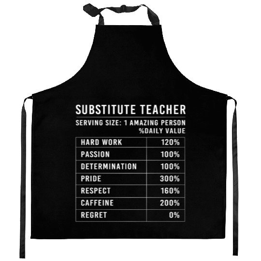 Substitute Teacher School Day Kitchen Aprons