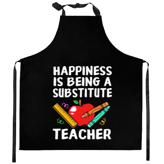 Substitute Teacher Back To School Kitchen Aprons