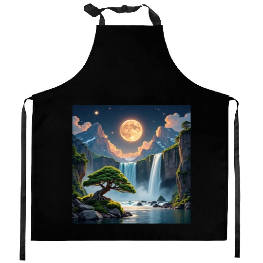 Harmonious Night 4 Kitchen Aprons