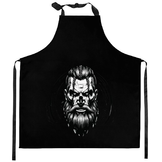 Viking Warrior Man Odin Thor Norman Walhalla Kitchen Aprons