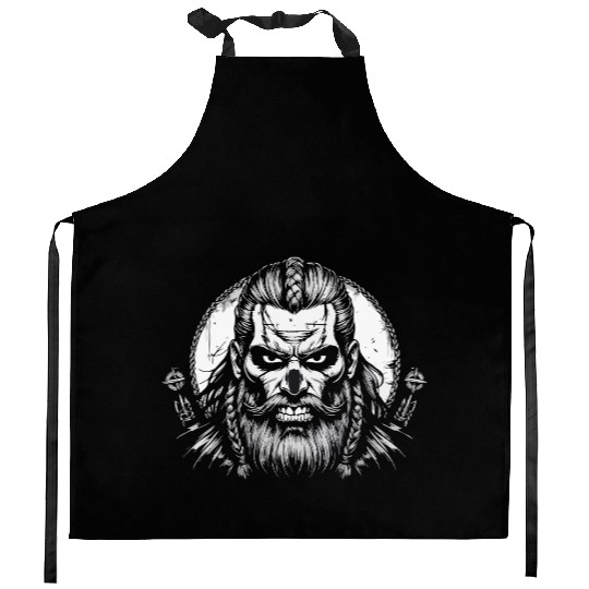 Viking Warrior Man Odin Thor Norman Walhalla Kitchen Aprons