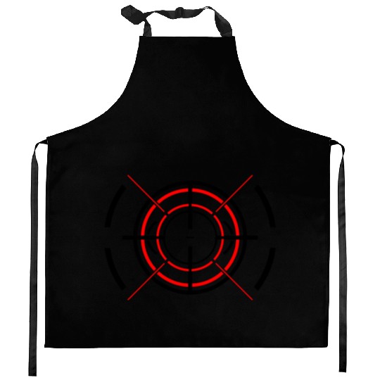 Futuristic Fighter Jet Crosshair Kitchen Aprons