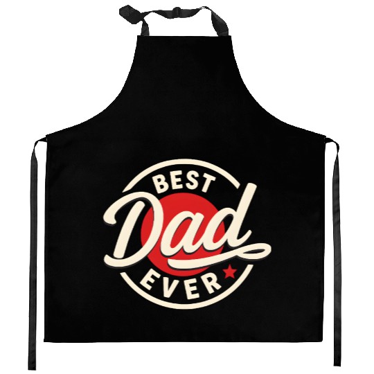 Best Dad Ever Vintage Style Father's Day Design Kitchen Aprons