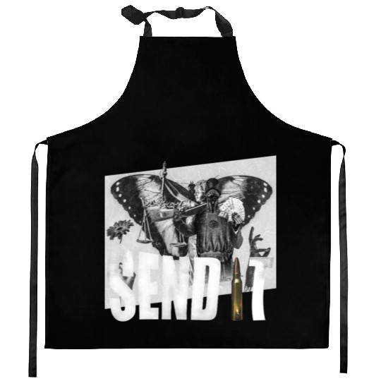 Send lawyers guns and money Kitchen Aprons