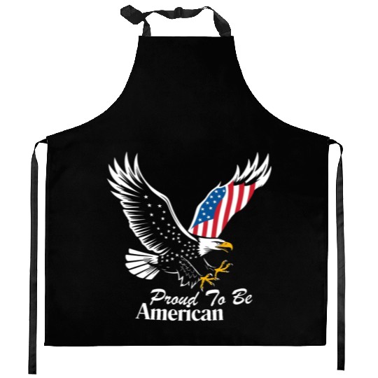Proud To Be American Eagle Flag Kitchen Aprons