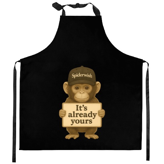 It's Already Yours - Brown Monkey Kitchen Aprons