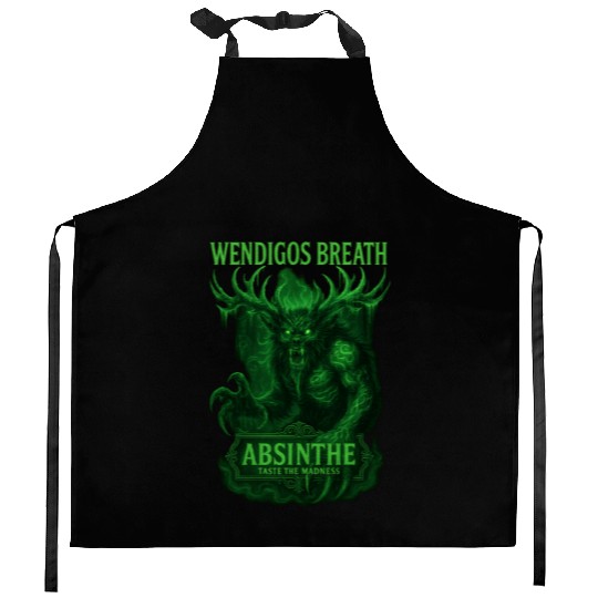 Wendigos Breath Absinthe Mock Liquor Kitchen Aprons