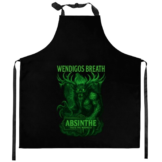 Wendigos Breath Absinthe Mock Liquor Kitchen Aprons