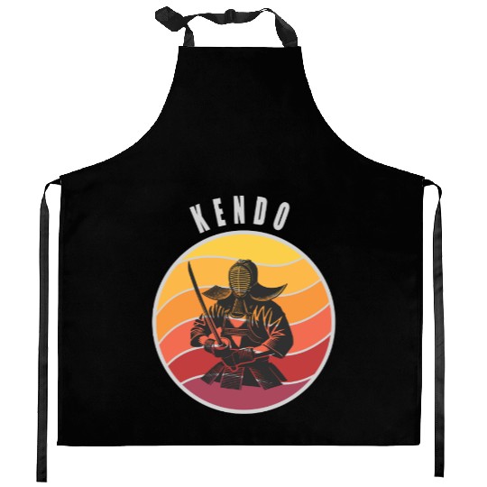 Retro Kendo Samurai Style Kitchen Aprons