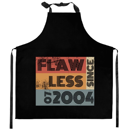 21st birthday Flawless since 07/2004 Kitchen Aprons