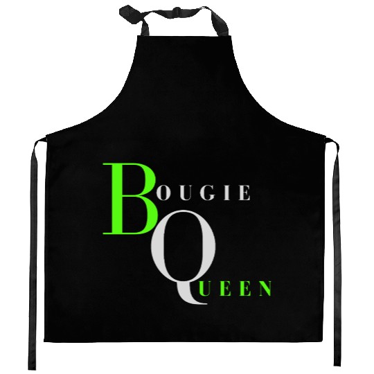 Bougie Queen Lime& Gray Kitchen Aprons