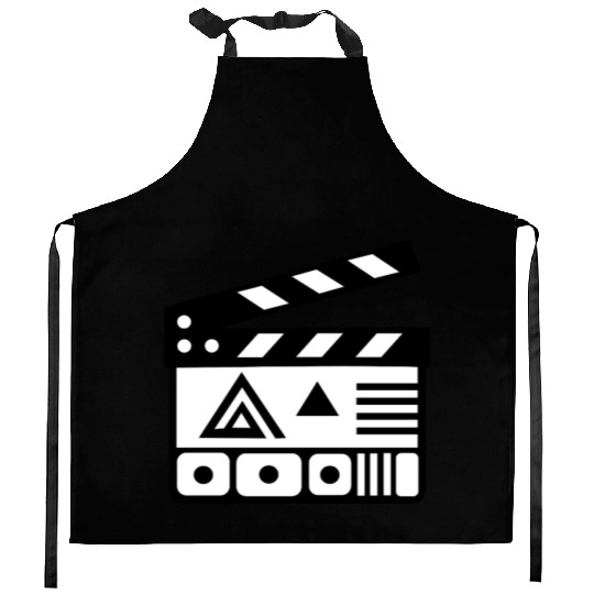 Film Clapboard Icon – Cinematic Design Kitchen Aprons
