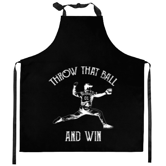 Baseball Pitcher Kitchen Aprons