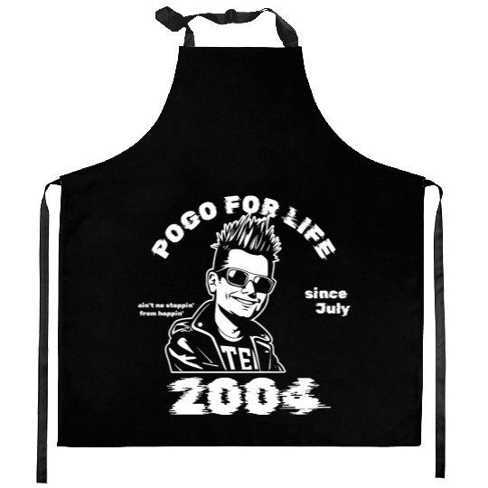 21st birthday Pogo for life since 07/2004 Kitchen Aprons