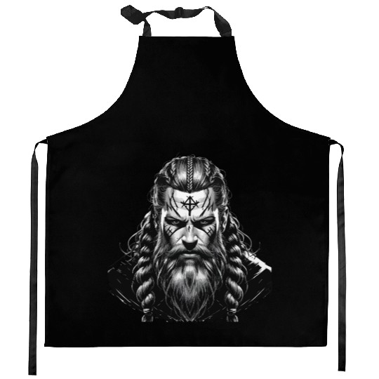 Viking Warrior Man Odin Thor Norman Walhalla Kitchen Aprons