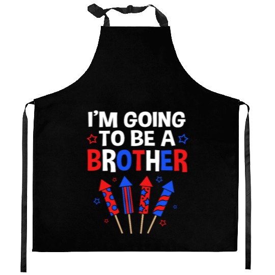 4th Of July Gender Reveal Party Brother Kitchen Aprons