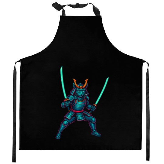 Legendary Samurai Cat – Epic Warrior Design” Kitchen Aprons