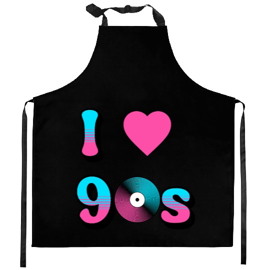 I Love The 90s Retro Nostalgia Kitchen Aprons