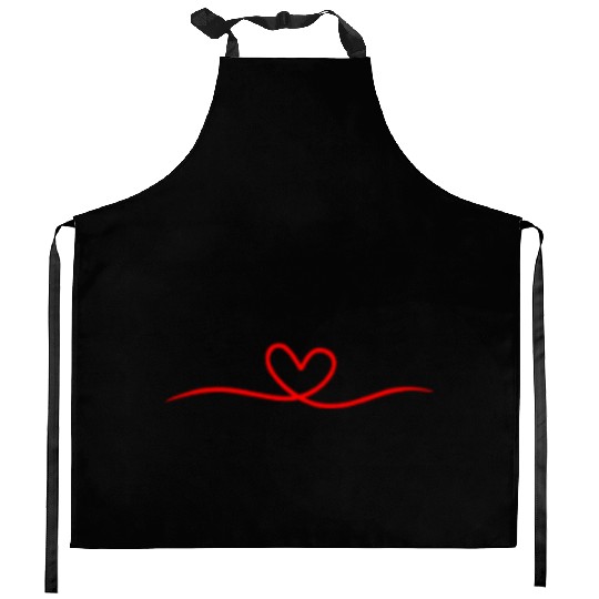 Love Heart Swirl Kitchen Aprons