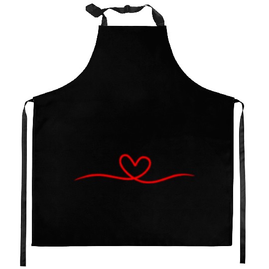 Love Heart Swirl Kitchen Aprons