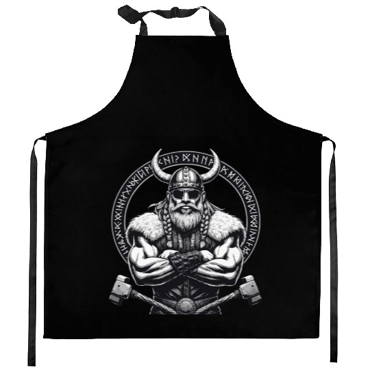 Viking Warrior Man Odin Thor Norman Walhalla Kitchen Aprons