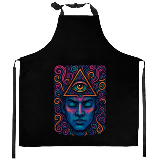 Third Eye Activation Kitchen Aprons – Psychedelic