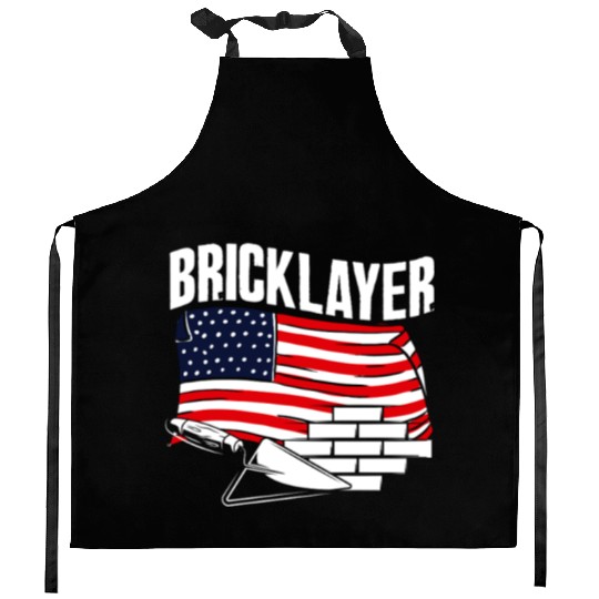 Bricklayer American Pride Craftsmanship Tribute Kitchen Aprons