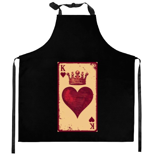 Vintage King of Hearts Kitchen Aprons