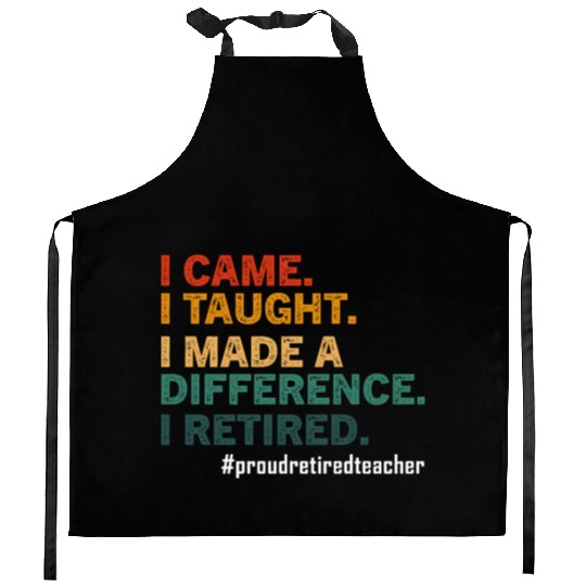 Funny Retired Teacher Retirement 2025 Teachers Day Kitchen Aprons