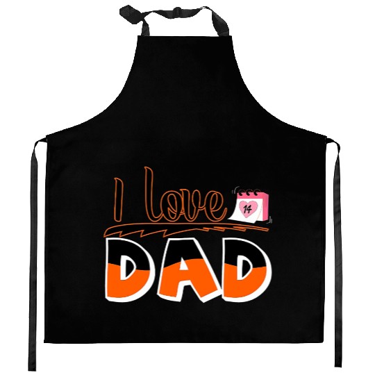 I Love Dad - Bold and Heartfelt Father’s Day Kitchen Aprons