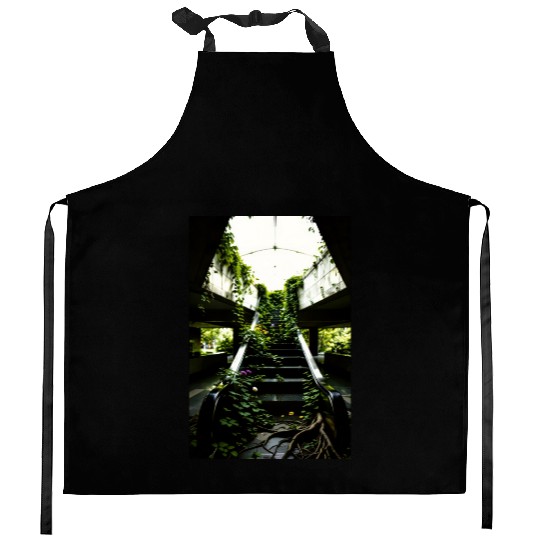 Echoes of Growth Nature Reclaims the Halls Kitchen Aprons