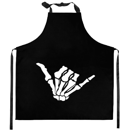 Skeleton Shaka Hand – Bone Hang Loose Kitchen Aprons