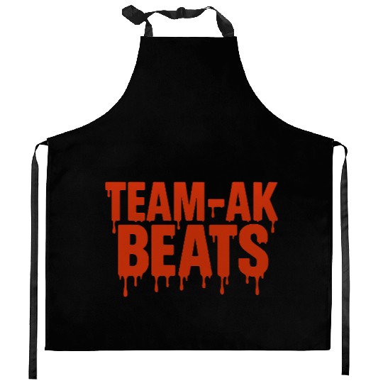 Red TEAM-AK BEATS Kitchen Aprons