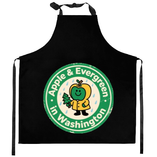 Pacific Northwest Charm Washington Vintage Apple Kitchen Aprons