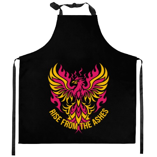 Rise From The Ashes Phoenix Bird T Tattoo Kitchen Aprons