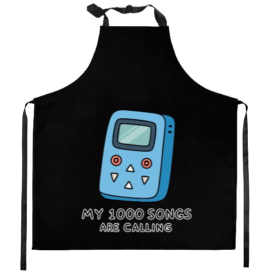 My 1000 Songs Calling MP3 Player 2000s Kitchen Aprons