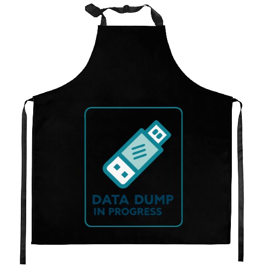 Data Dump In Progress USB Drive 2000s Kitchen Aprons