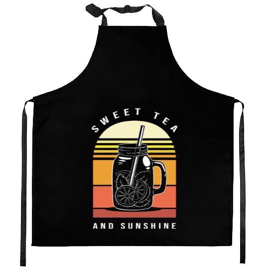 Sweet Tea Lover Morning Drink Kitchen Aprons